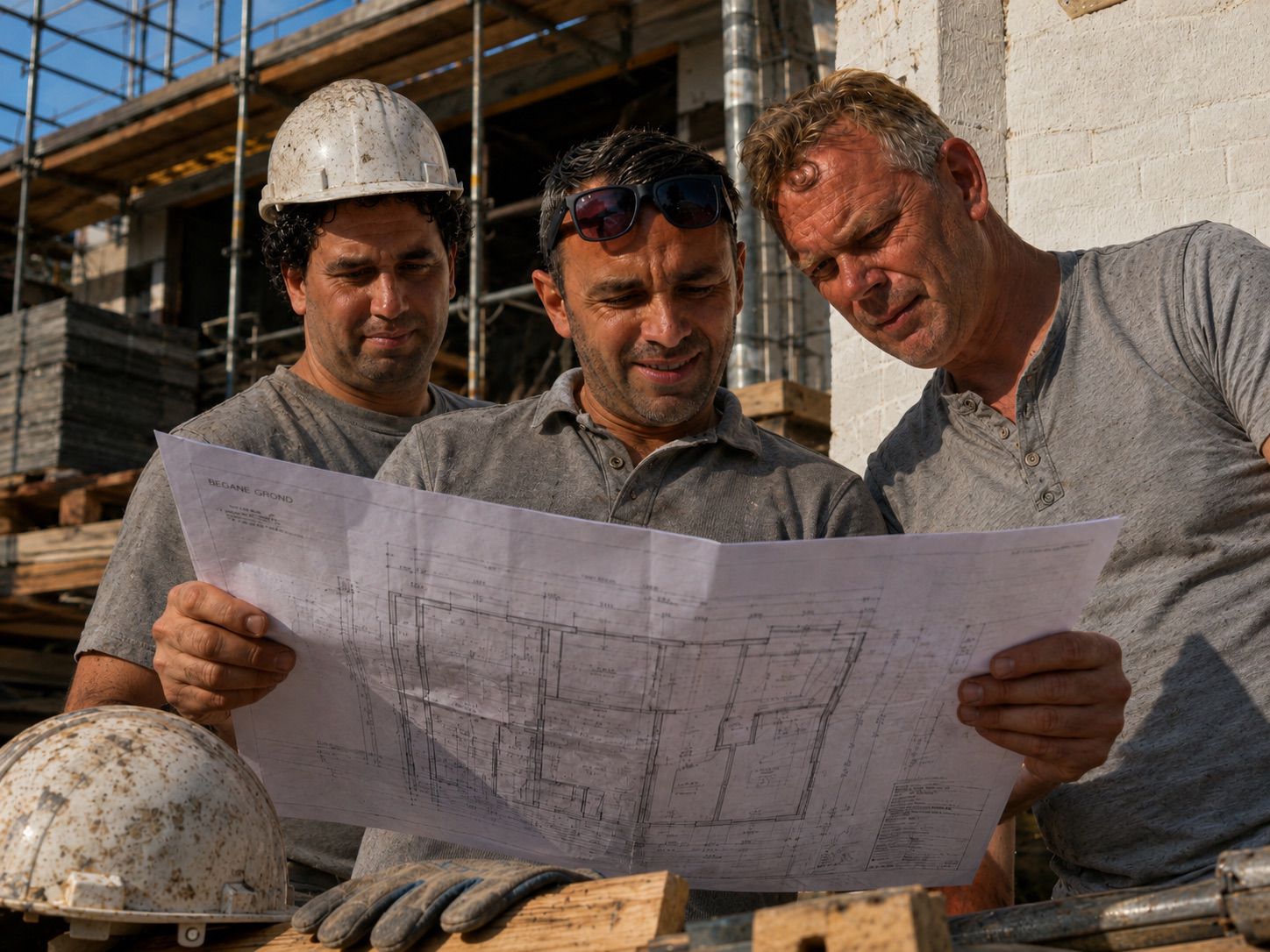 Bouwplaats in voorbereiding door De Bouw Baron