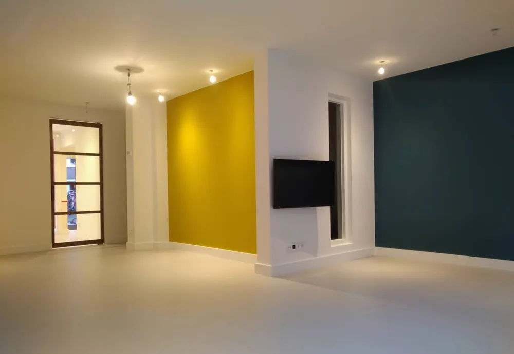 Binnenruimte van een renovatieproject in Amsterdam-West